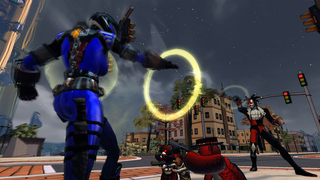 Illustration for article titled Giant Evil Robot Teddy Bear Attacks Champions Online